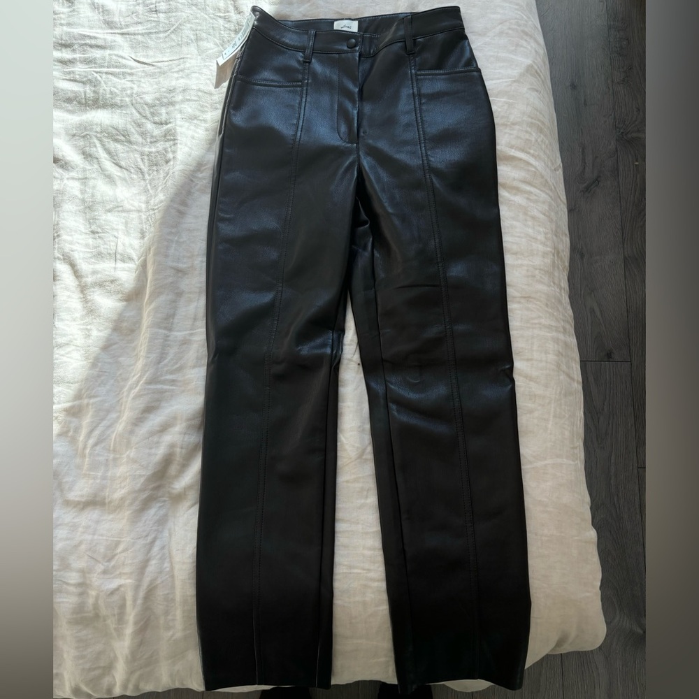 Aritzia Rebel Leather Pant (Rich Mocha Brown)
